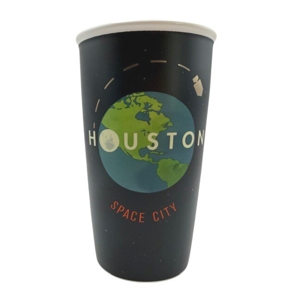 Starbucks 2016 Houston Space City Navy Ceramic Travel Tumbler Mug Earth 12oz New